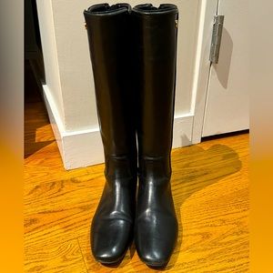 Tory Burch Black Irene 5444 Riding Boots, Size 6.5